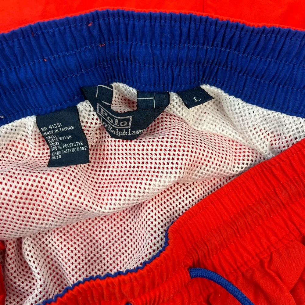 Polo Ralph Lauren Red Swim Trunks, Large
